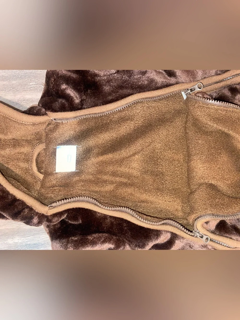 Plush Brown Football Baby Bunting One-Piece Hooded Winter Snowsuit